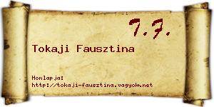 Tokaji Fausztina névjegykártya
